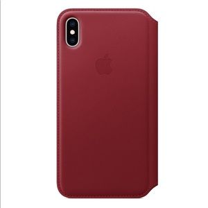Apple iPhone XS Max Leather Folio - (PRODUCT)RED